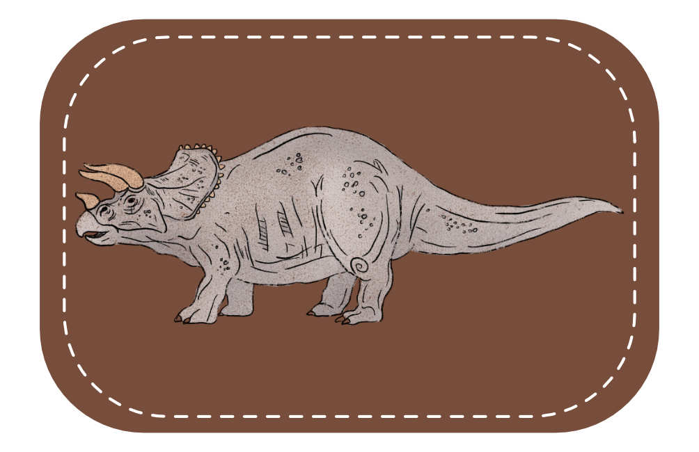 Kunstleder Patch (Farbe wählbar) 63.Dino 3