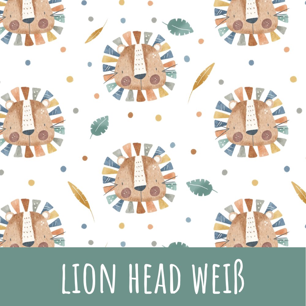 Lion Head weiß Bio Rib Jersey
