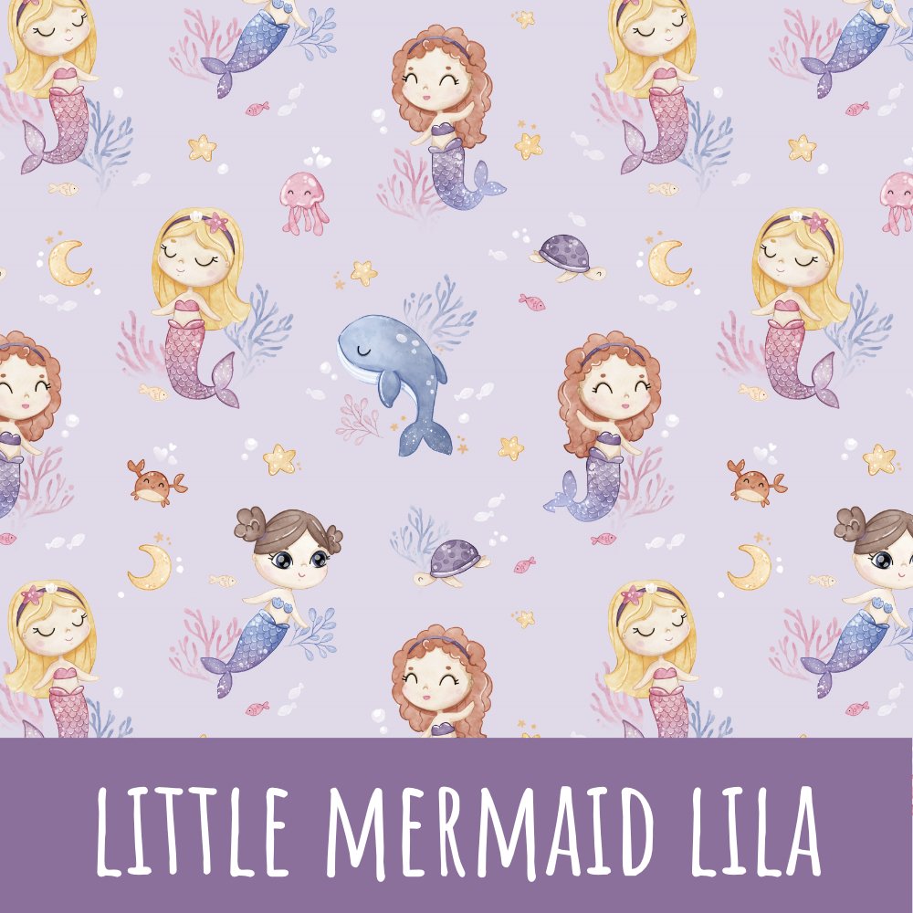 Little mermaid lila Baumwolle