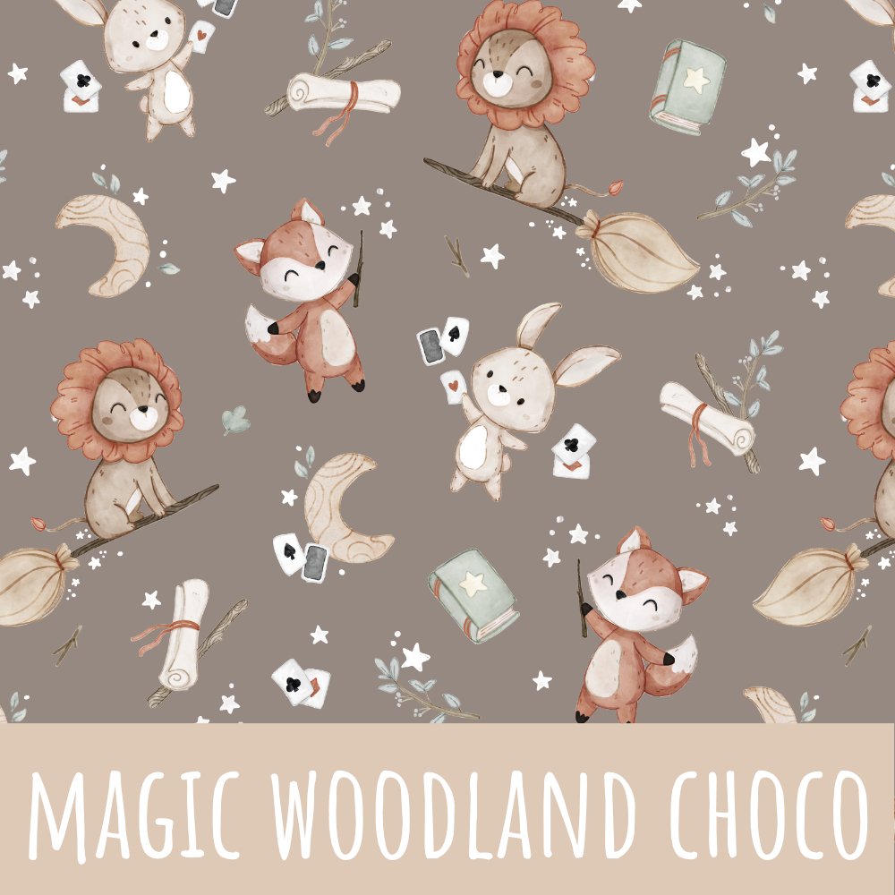 magic Woodland choco Bio Rib Jersey