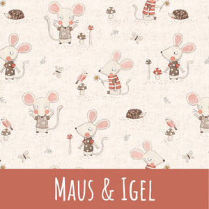 Maus und Igel Baumwolle - Mamikes