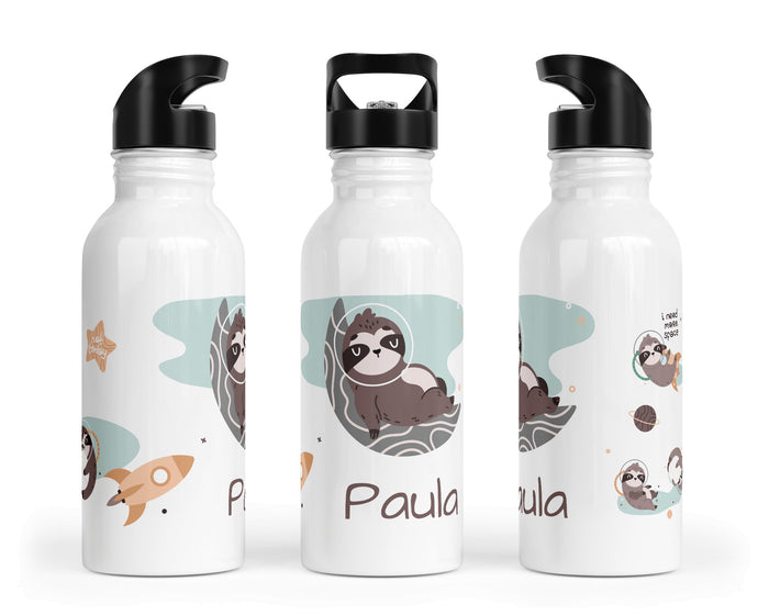 Personalisierte Edelstahl Trinkflasche 12.spacy sloth