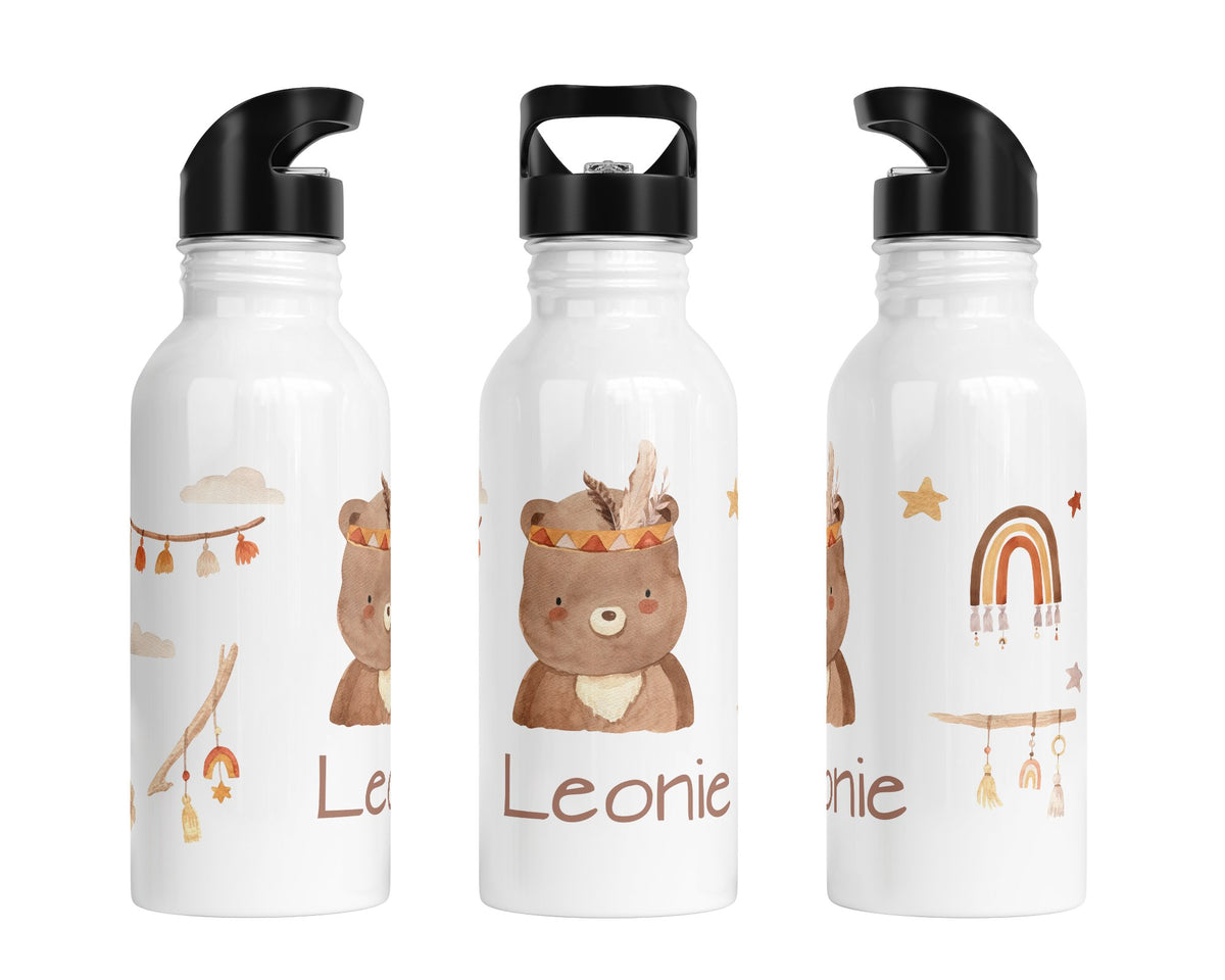 Personalisierte Edelstahl Trinkflasche 35.Bär