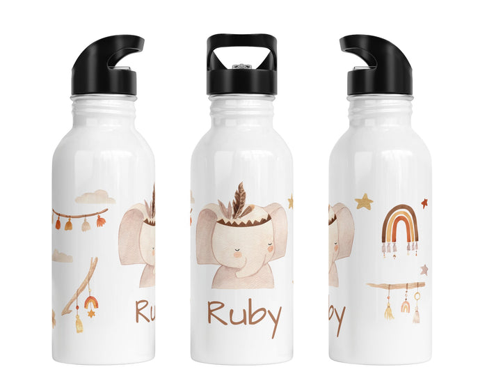 Personalisierte Edelstahl Trinkflasche 36.Elefant