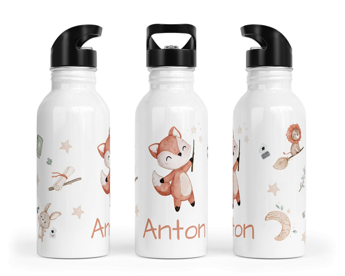 Personalisierte Edelstahl Trinkflasche 5.magic woodland