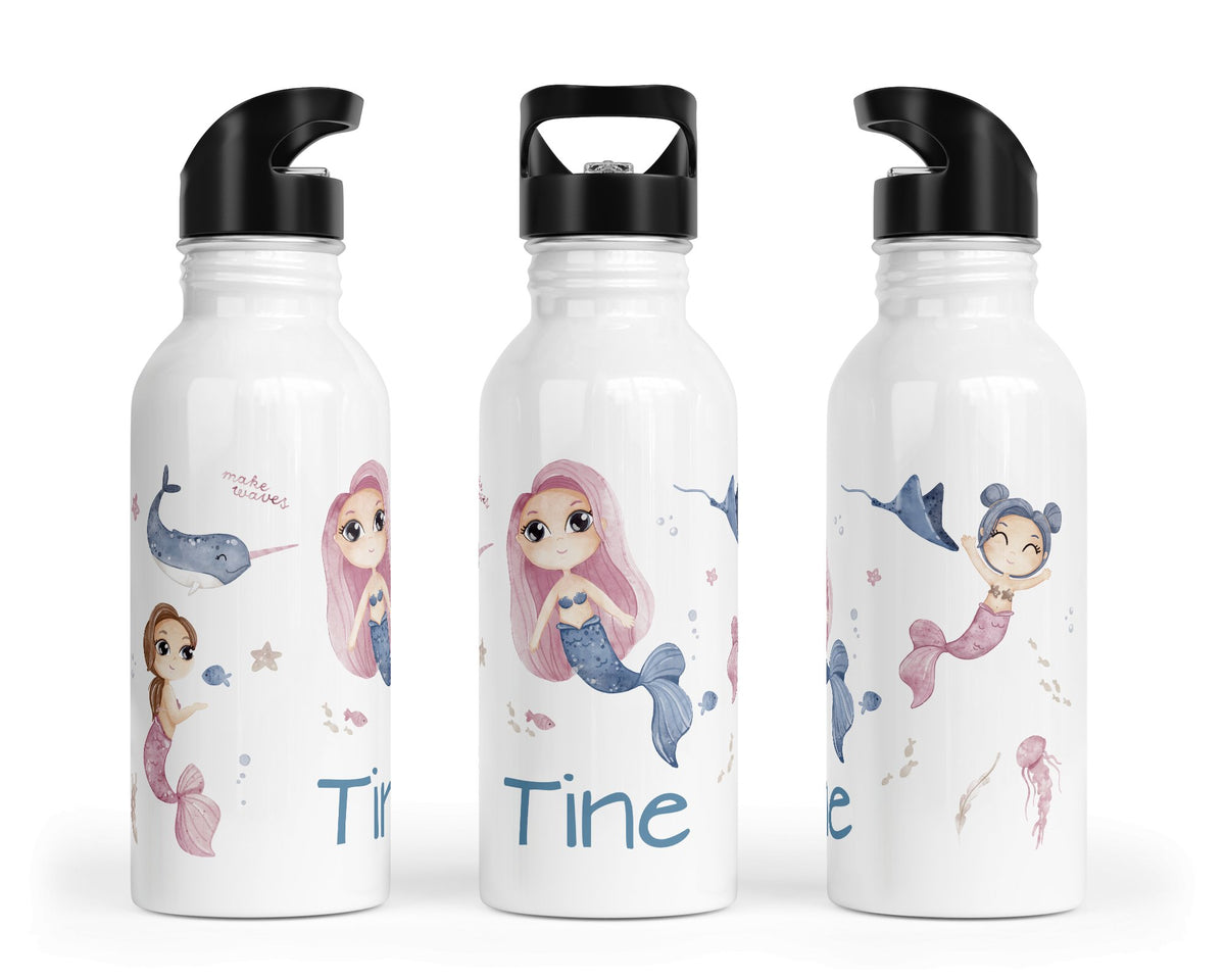 Personalisierte Edelstahl Trinkflasche 67.Meerjungfrau 2