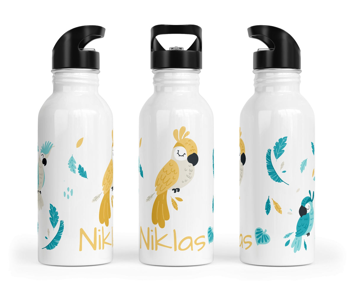 Personalisierte Edelstahl Trinkflasche 8.parrots