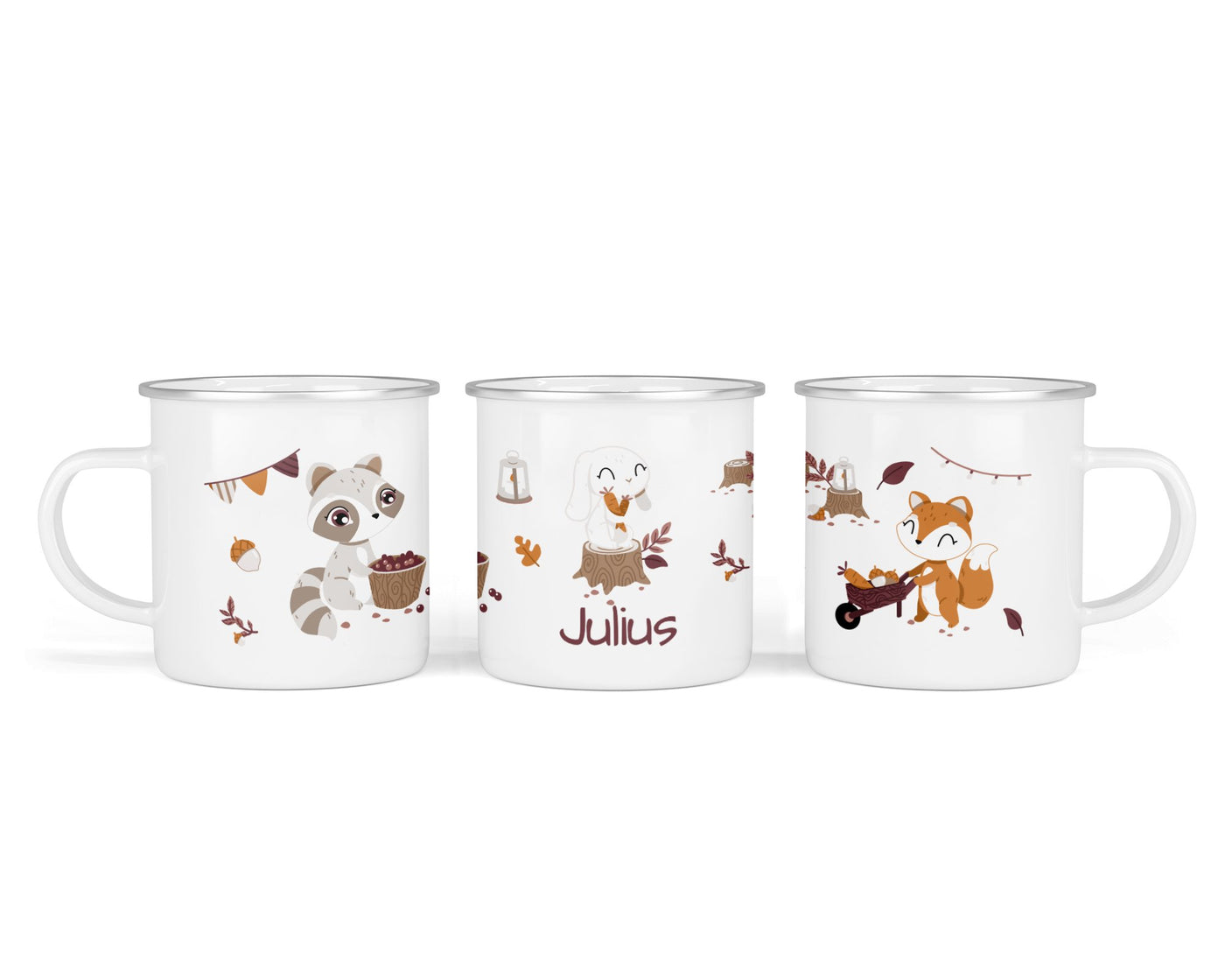 Personalisierte Emailletasse 71. autumn fall - Mamikes