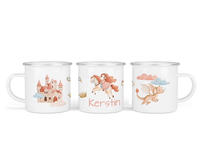 Personalisierte Emailletasse 88. Prinzessin Tiara
