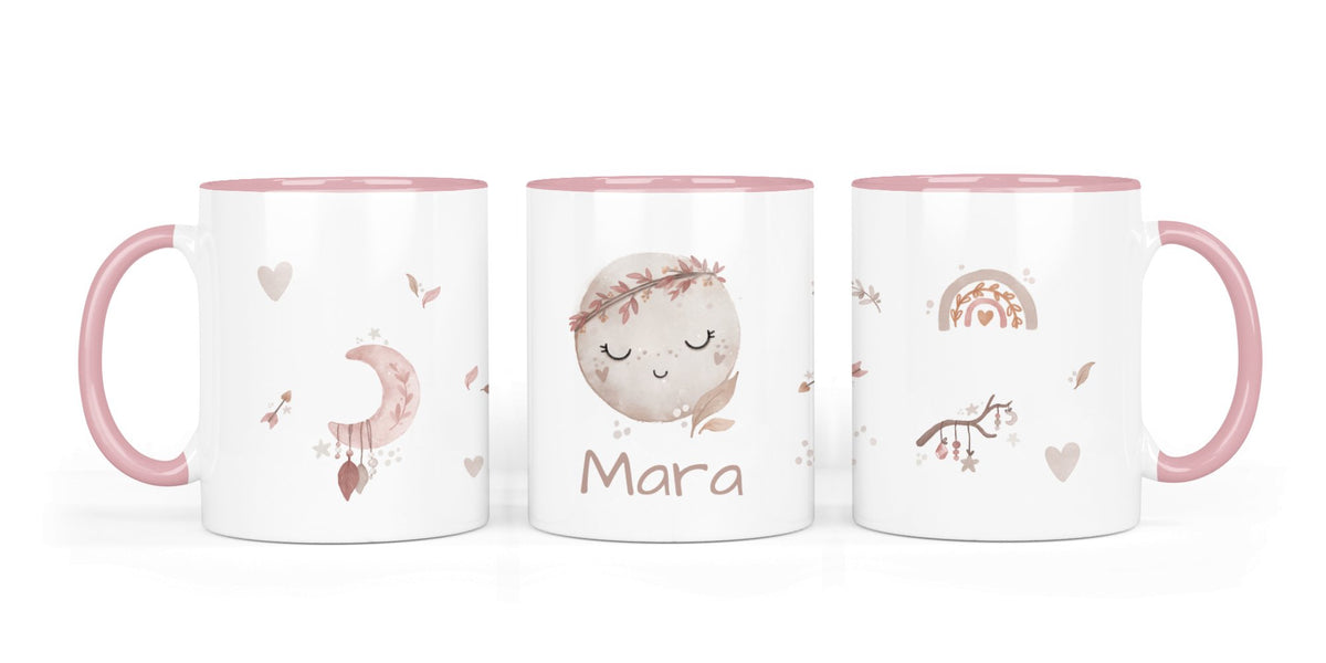 Personalisierte Keramiktasse (7 Farben) 2.boho sky