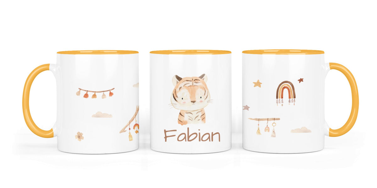 Personalisierte Keramiktasse (7 Farben) 34.Tiger