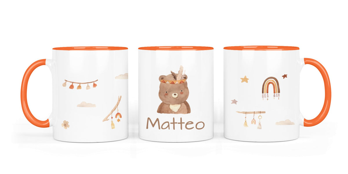 Personalisierte Keramiktasse (7 Farben) 35. Bär