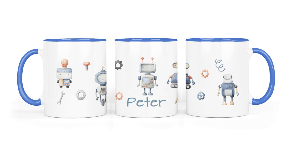 Personalisierte Keramiktasse (7 Farben) 39.robo kids