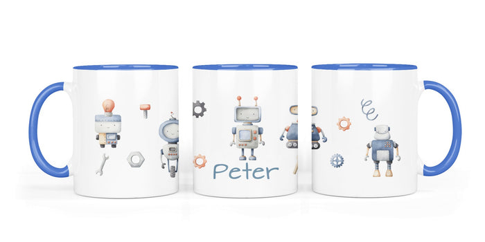 Personalisierte Keramiktasse (7 Farben) 39.robo kids