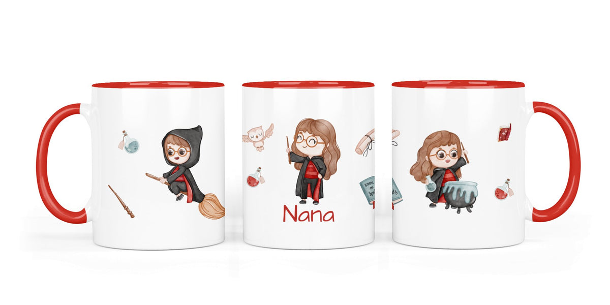 Personalisierte Keramiktasse (7 Farben) 52. Hexe