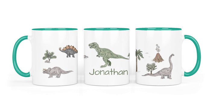 Personalisierte Keramiktasse (7 Farben) 62.Dino Park