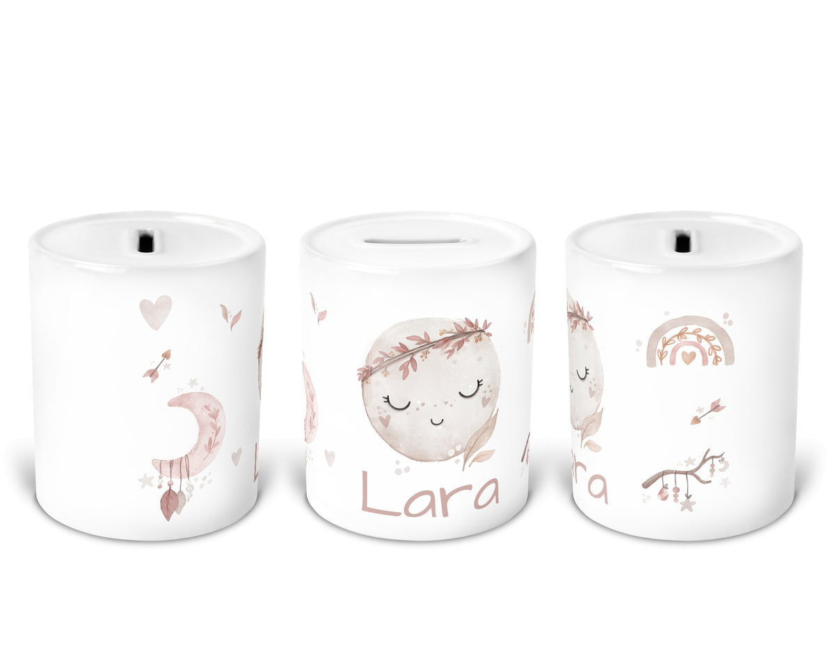 Personalisierte Spardose 2.boho sky