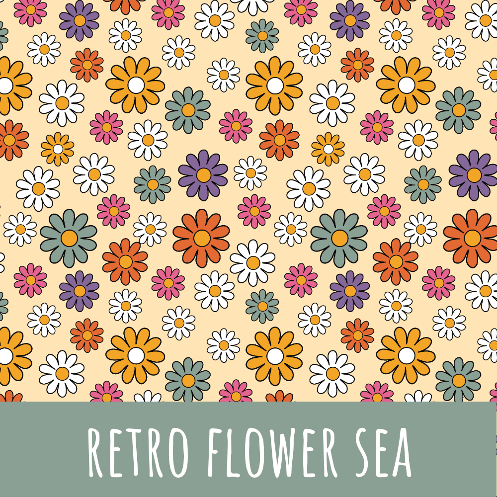 Retro flower sea Baumwolle