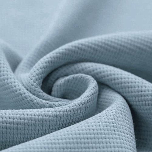 Waffelstrick Jersey hellblau