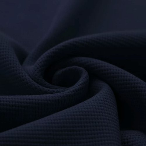 Waffelstrick Jersey navy