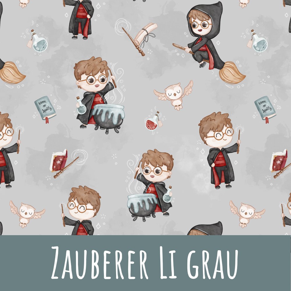 Zauberer Li grau Musselin