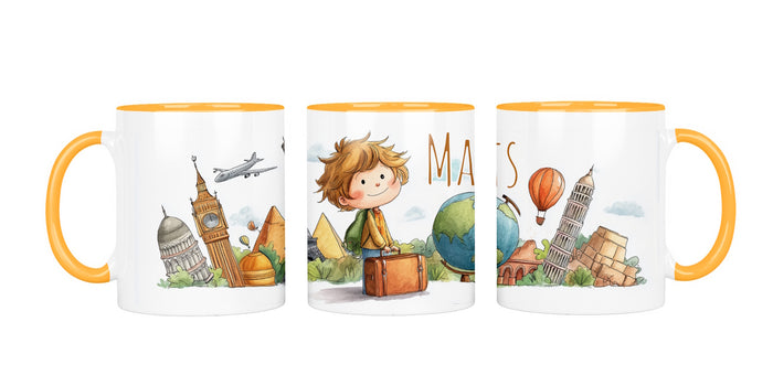 Personalisierte Keramiktasse (7 Farben) 603 Abenteurer