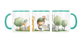Personalisierte Keramiktasse (7 Farben) 605 Safari