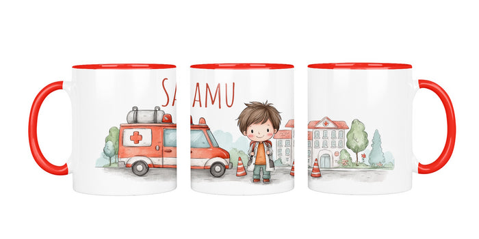 Personalisierte Keramiktasse (7 Farben) 621 Arzt