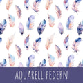 Aquarell Feder Baumwolle 49cm Stoffreste 15,3€/m
