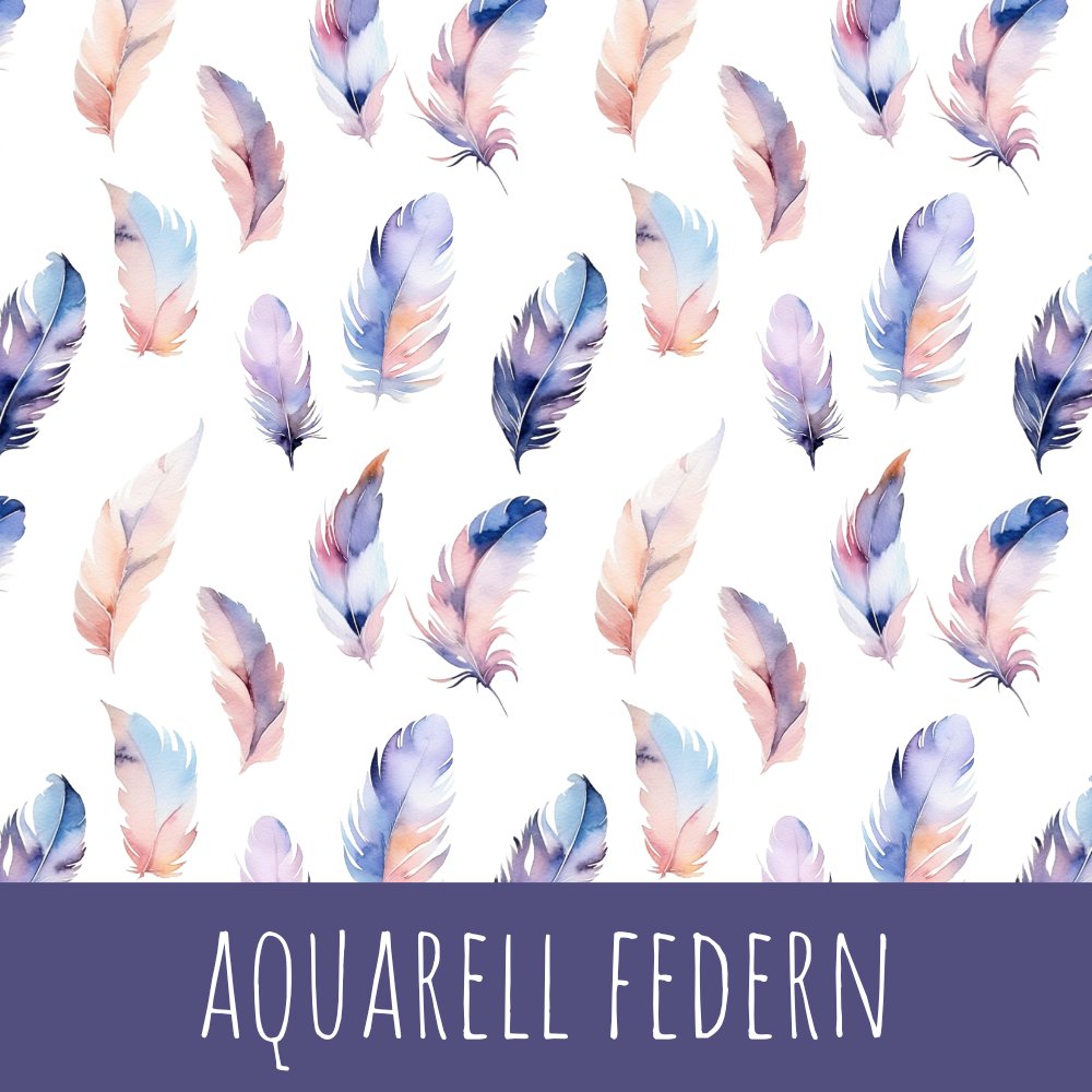 Aquarell Feder Baumwolle 49cm Stoffreste 15,3€/m