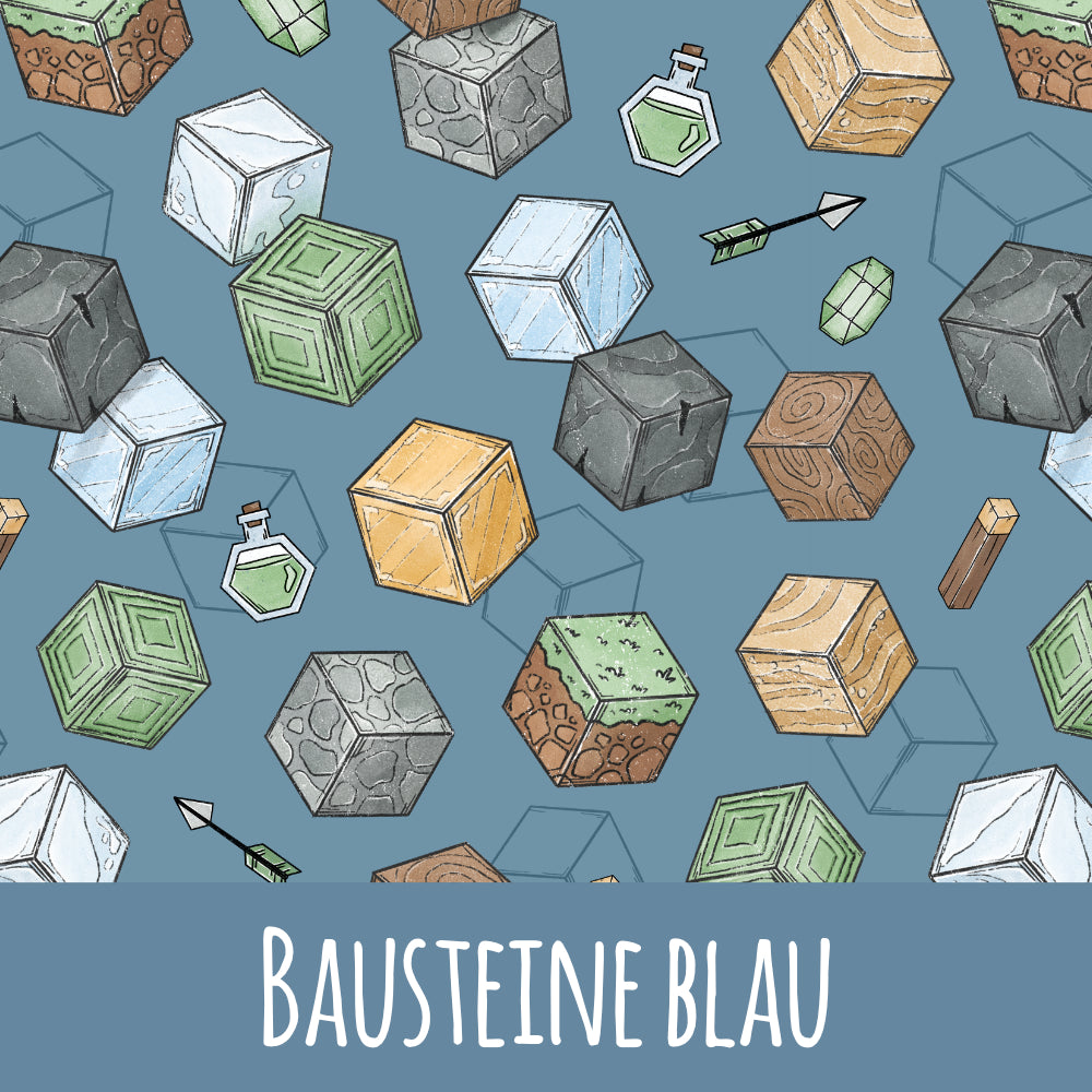 Bausteine blau Bio Jersey