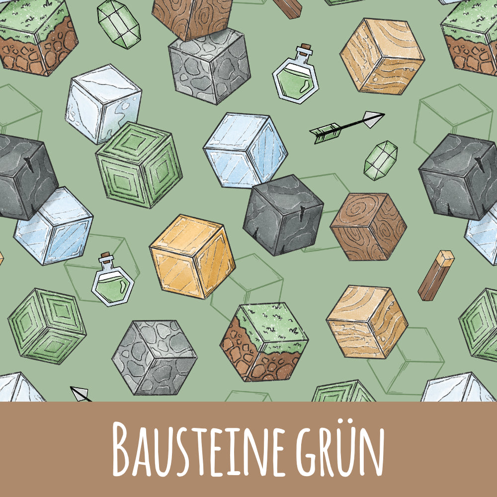 Bausteine grün Bio Jersey