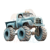 Bügelbild blauer Monstertruck - H052