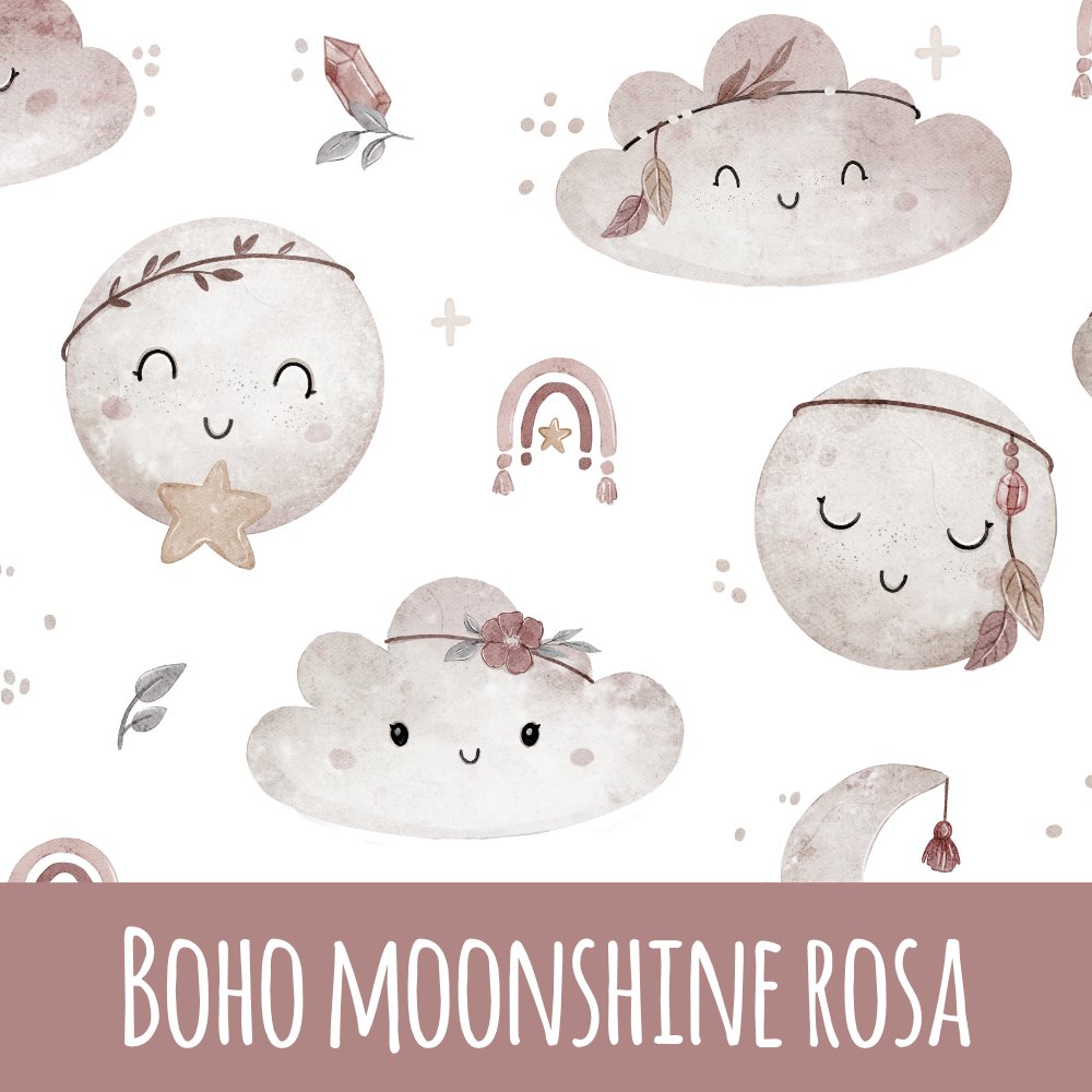 Boho moonshine rosa Baumwolle 40cm Stoffrest 15,45€/m