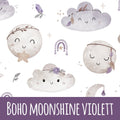 boho moonshine violett Bio Rip-Jersey 54cm Stoffreste 15,3/m