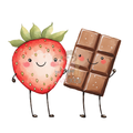 Bügelbild best friends strawberry - 25-005