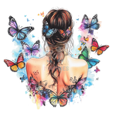 Bügelbild butterfly girl 2 - 25-009