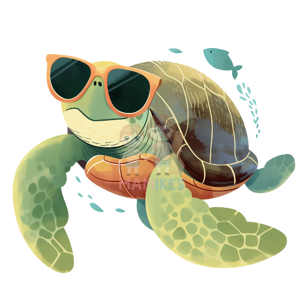 Bügelbild cool turtle - 25-047