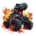 Bügelbild dino monstertruck - 25-013