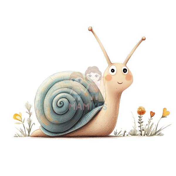 Bügelbild happy snail grün - 25-020