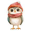 Bügelbild happy winter owl - H022