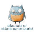 Bügelbild Schau nicht so! Ich beiße nur bei Snacks! - BS019