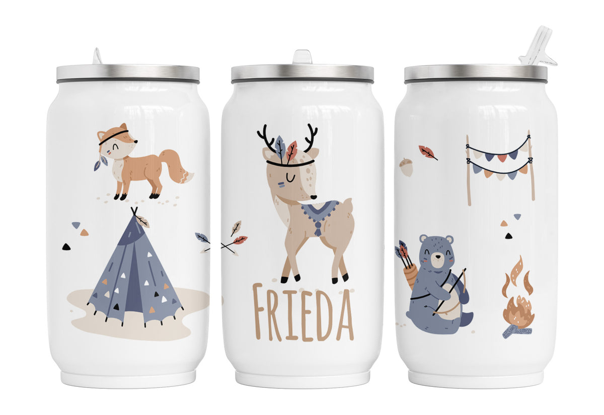 Personalisierte Thermo-Edelstahl Trinkdose  11. Woodland Friends