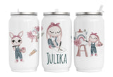 Personalisierte Thermo-Edelstahl Trinkdose  Artist bunny
