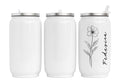 Personalisierte Thermo-Edelstahl Trinkdose  Einfache Blume