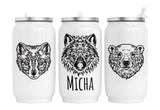 Personalisierte Thermo-Edelstahl Trinkdose  Artic animals