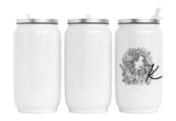 Personalisierte Thermo-Edelstahl Trinkdose  Blumenfrau