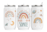 Personalisierte Thermo-Edelstahl Trinkdose  Boho rainbow mint