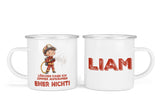 Personalisierte Emaille Tasse Löschen kann ich