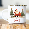 Personalisierte Emailletasse 401 Weihnachtsmann
